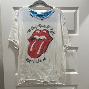 Daydreamer White Distressed Graphic Tee